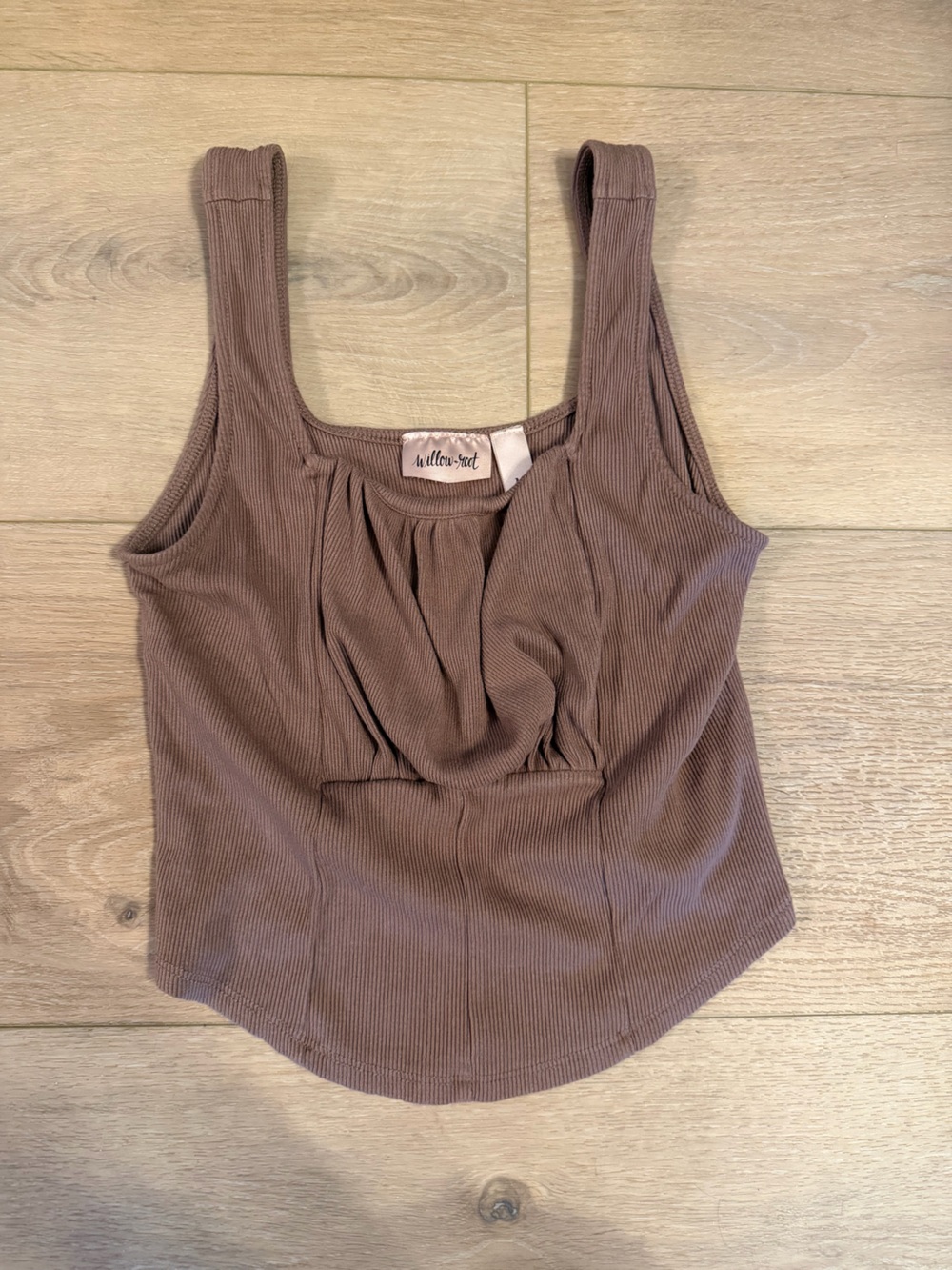 Willow & Root Ribbed Scoop Neck Tank in Mauve